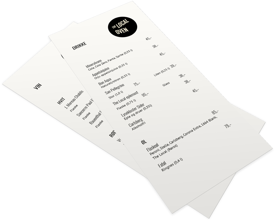 Drink Menu